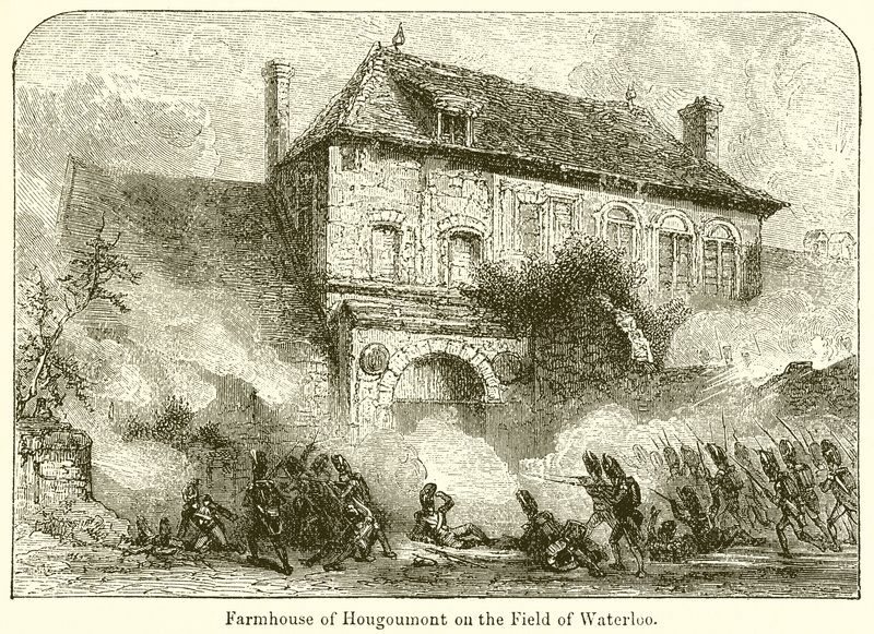 Hougoumont parasztháza Waterloo területén alkotó: English School