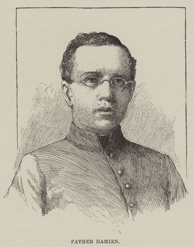 Damien atya (metszet) alkotó: English School