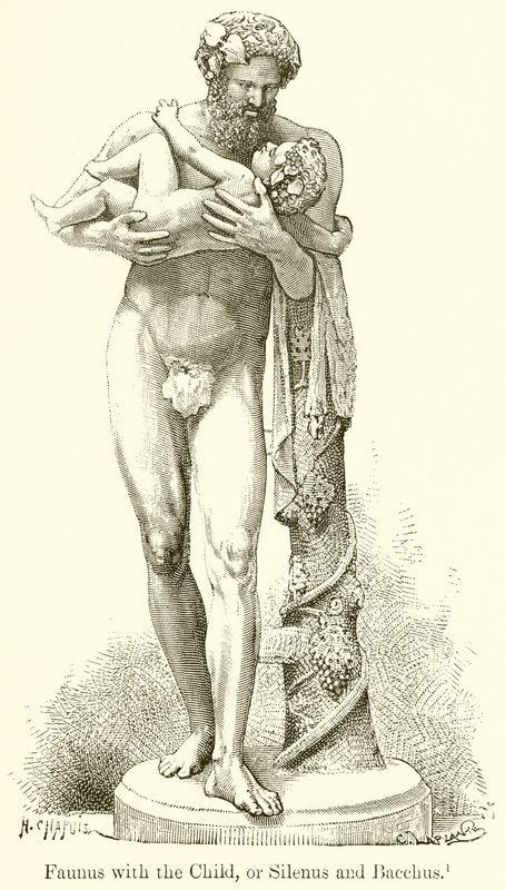 Faunus a gyermekkel, vagy Silenus és Bacchus alkotó: English School