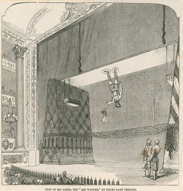 Mr. Sands, az Air-Walker bravúrja a londoni Drury Lane Színházban alkotó: English School