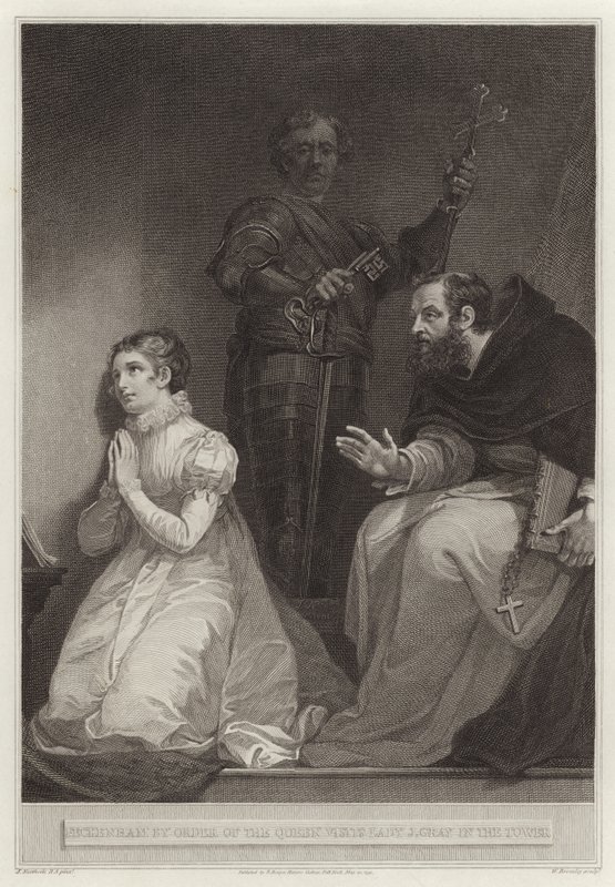 Feckenham a királynő parancsára meglátogatja Lady J Grayt a toronyban alkotó: English School