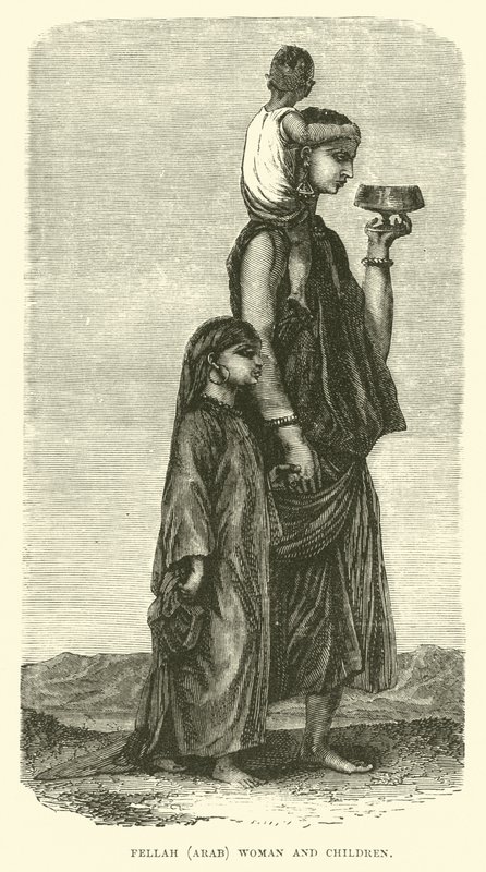Fellah, arab nő és gyerekek alkotó: English School