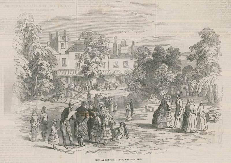 Ünnep a Bedford Lodge-ban, Campden Hill, London alkotó: English School