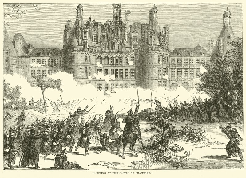 Harc a chambordi kastélyban, 1870. december alkotó: English School