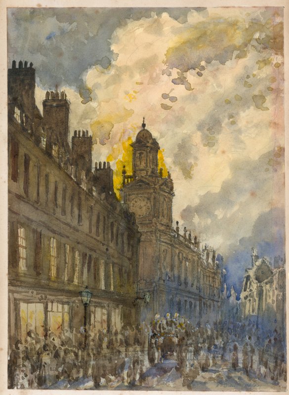 Tűz a Grays Inn Lane-nél, London, 1880. június 20. (wc papíron) alkotó: English School