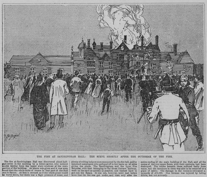 Tűz a norfolki Sandringhamben alkotó: English School