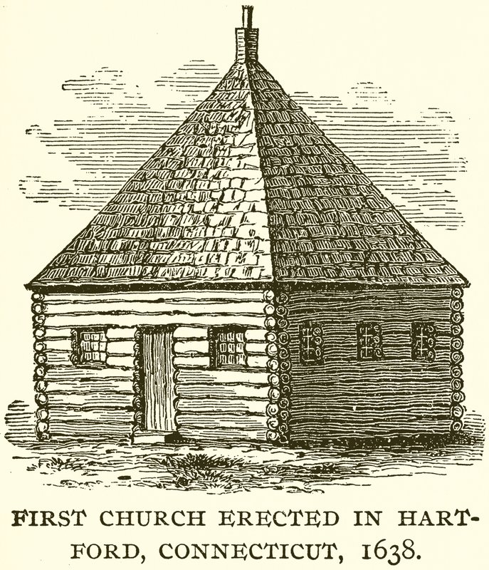 Az első templomot a Connecticut állambeli Hart-Fordban emelték 1638-ban alkotó: English School