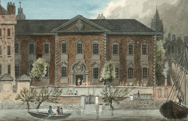 Fishmongers Hall, Upper Thames Street, London (wc papíron) alkotó: English School
