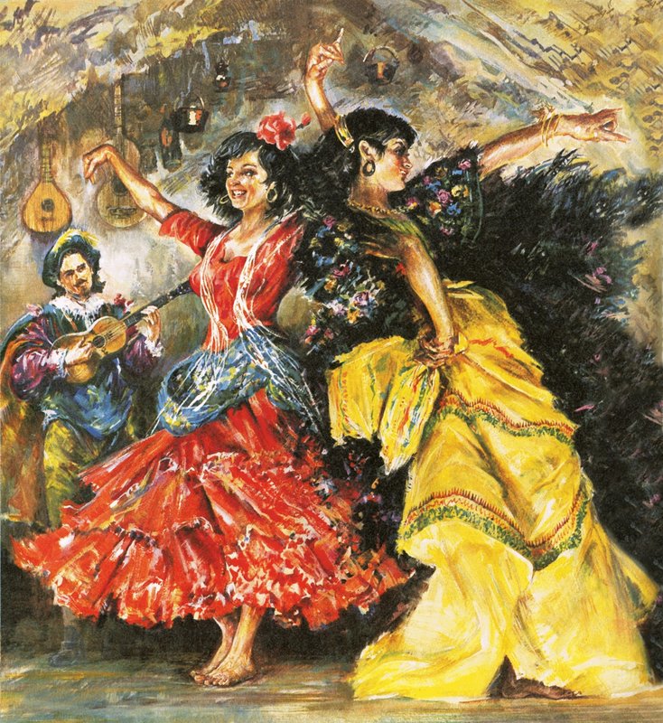 Flamenco táncosok alkotó: English School