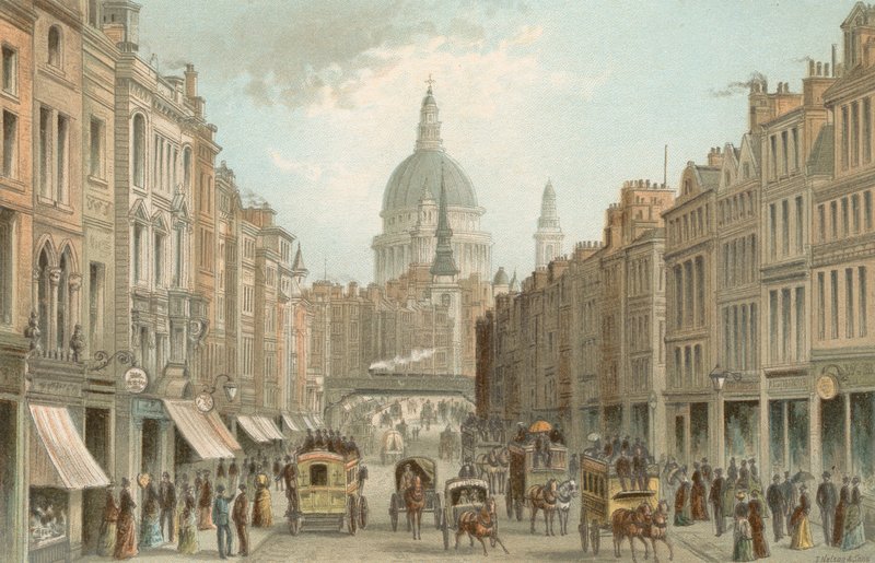 Fleet Street és St. Pauls alkotó: English School