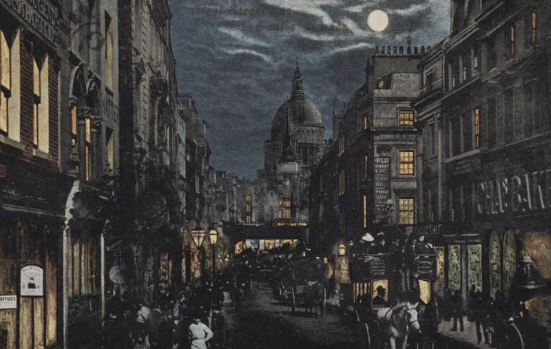 Fleet Street és St Pauls, London alkotó: English School