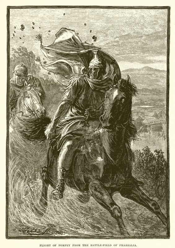 Pompeius repülése a pharsalia csatamezőről alkotó: English School