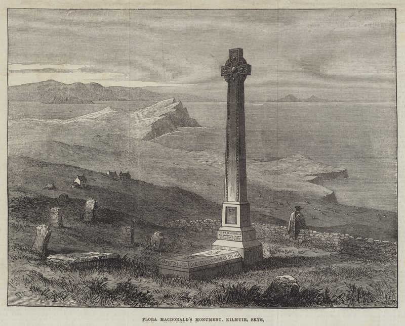 Flora MacDonald emlékműve, Kilmuir, Skye (metszet) alkotó: English School
