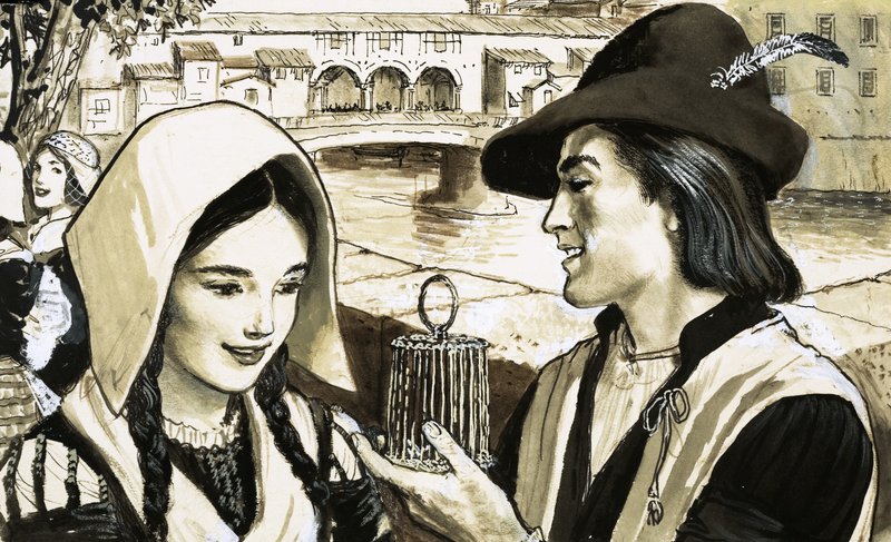 Firenzei jelenet alkotó: English School