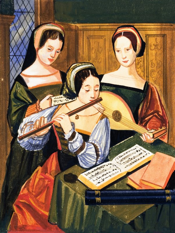 Furulya és lant alkotó: English School