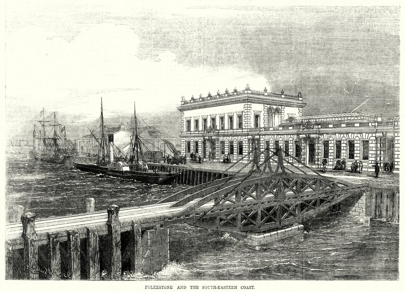 Folkestone és a délkeleti part (metszet) alkotó: English School