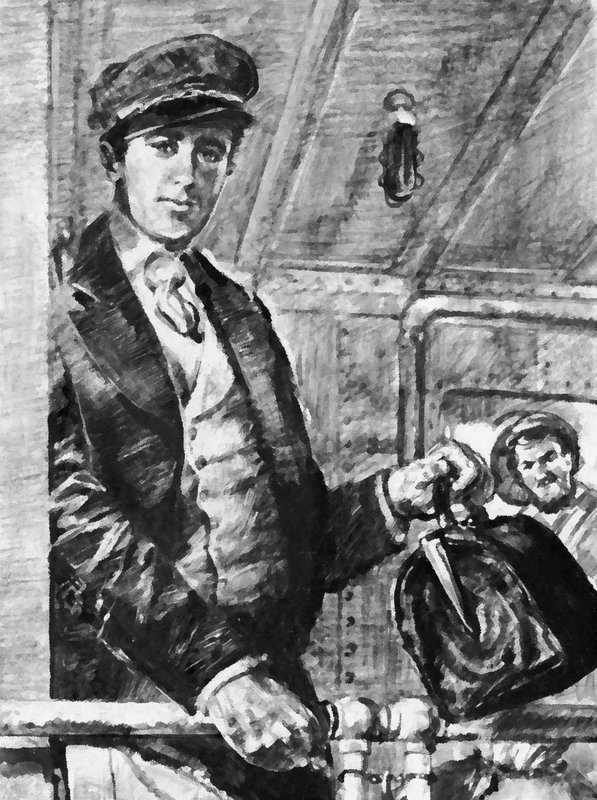 Joseph Conrad évekig hajózott a világ óceánjain a brit kereskedelmi szolgálatban (litho) alkotó: English School