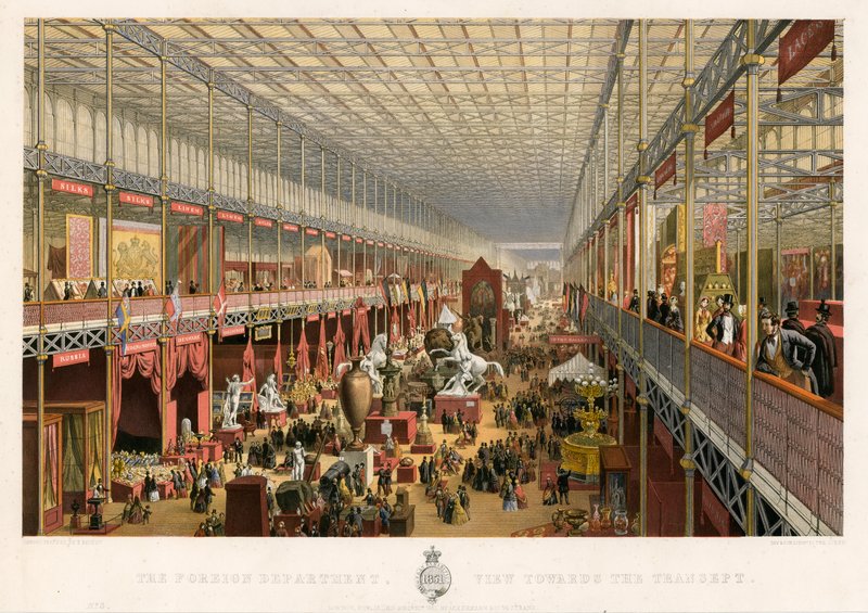 Külügyminisztérium, Kilátás a kereszthajóra, Nagy kiállítás, 1851 alkotó: English School