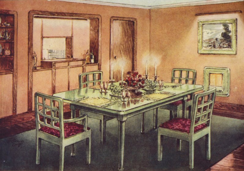 Hivatalos étkező (színes litho) alkotó: English School