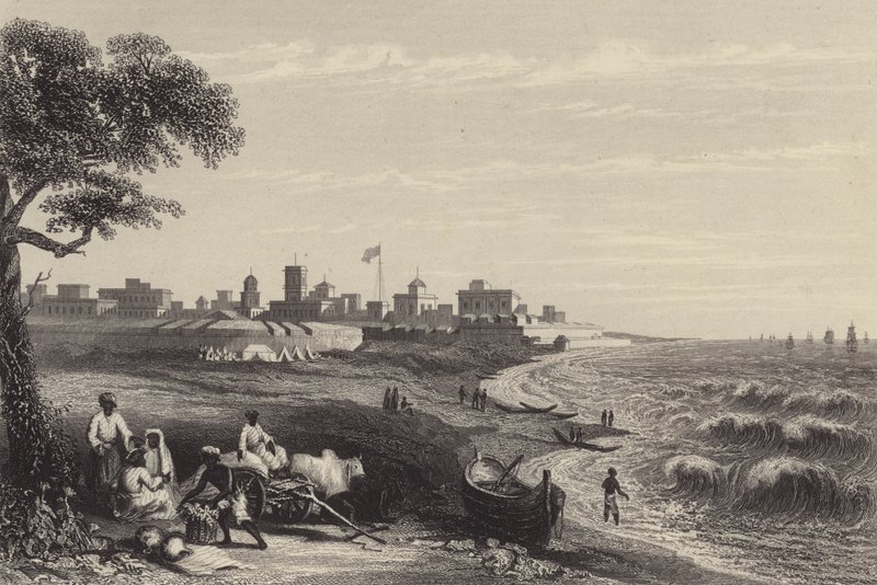 Fort George, Madras (metszet) alkotó: English School