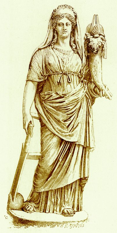 Fortuna, szobor a Vatikánban, illusztráció: Victor Duruy Róma történelméből, 1884-ben (digitálisan javított kép) alkotó: English School