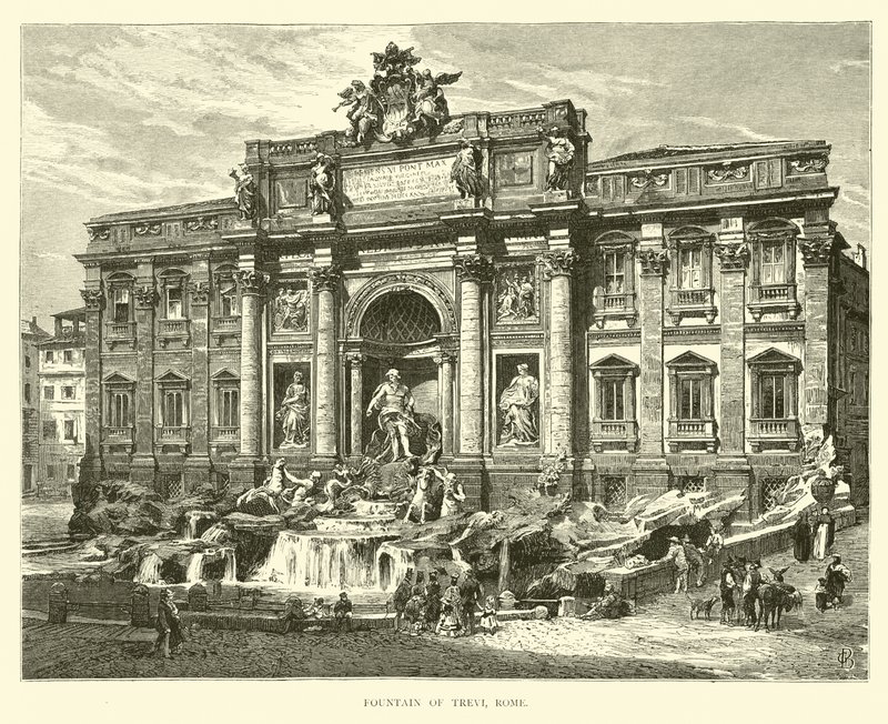 Trevi-kút, Róma alkotó: English School