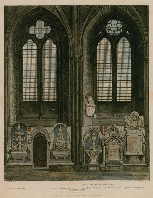 Negyedik és ötödik ablak, North Aisle, Westminster Abbey, London alkotó: English School