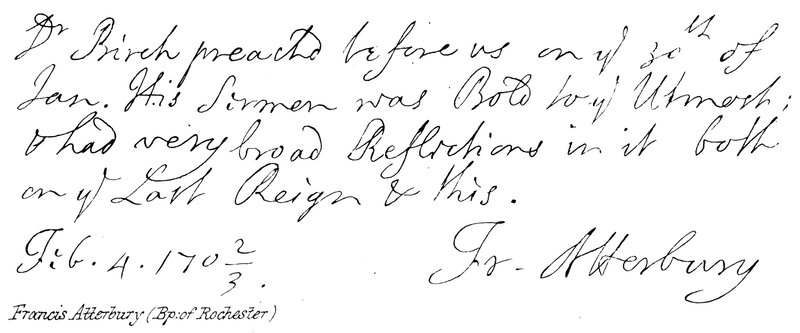 Francis Atterbury (Bp: Rochester) alkotó: English School