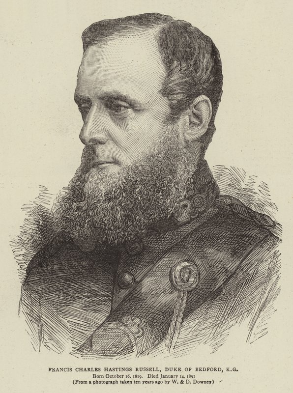 Francis Charles Hastings Russell, Bedford hercege, KG (metszet) alkotó: English School