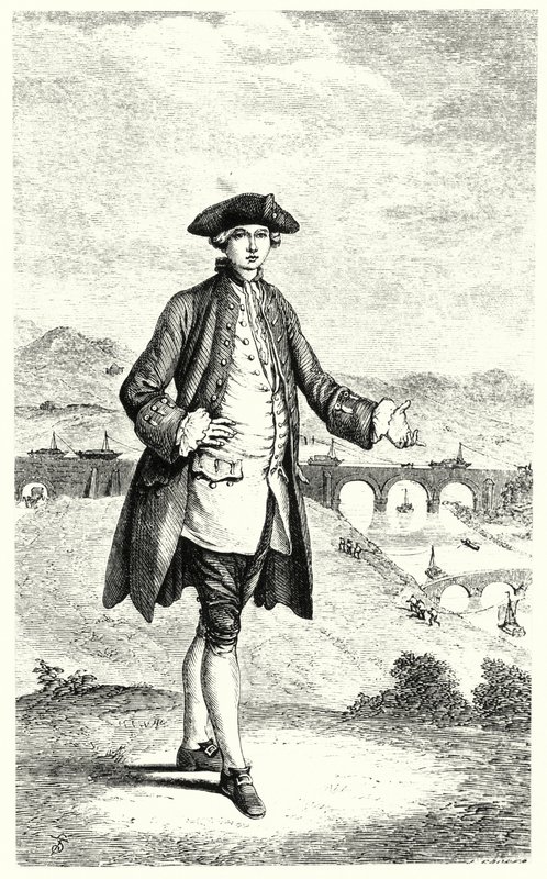 Francis Egerton, Bridgewater 3. hercege, a csatornaépítés úttörője Nagy-Britanniában (metszet) alkotó: English School