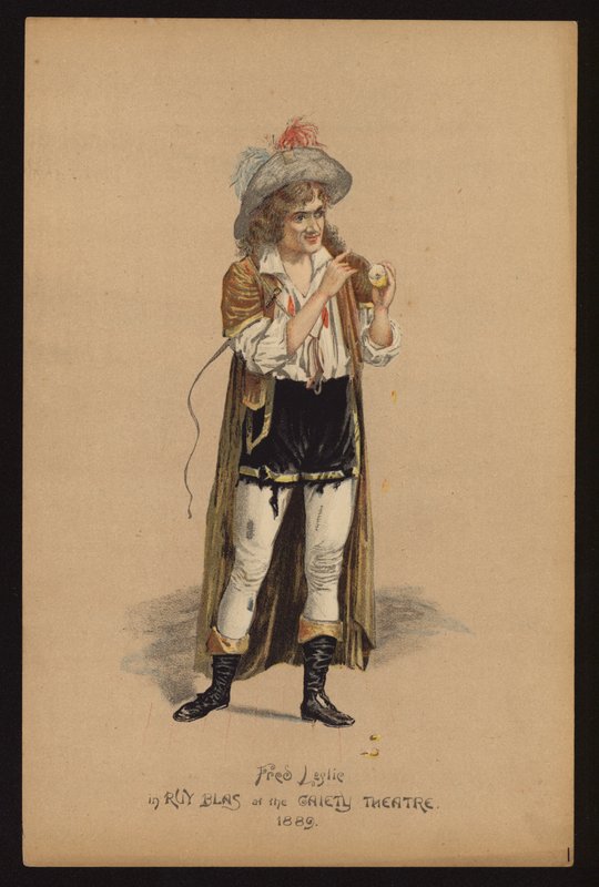 Fred Leslie angol színész és énekes (színes litho) alkotó: English School