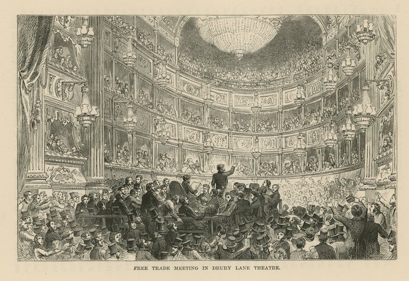 Szabadkereskedelmi találkozó a Drury Lane Színházban alkotó: English School