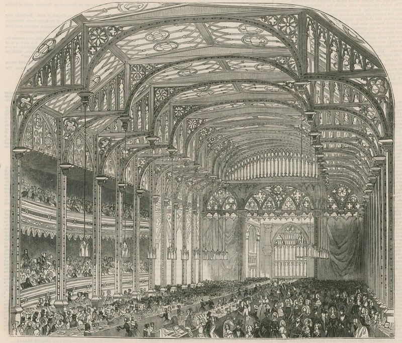 Szabadkereskedelmi bazár, Covent Garden Színház, London alkotó: English School