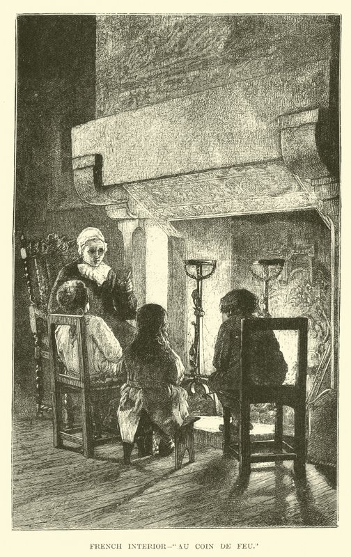Francia belső, Au Coin de Feu alkotó: English School