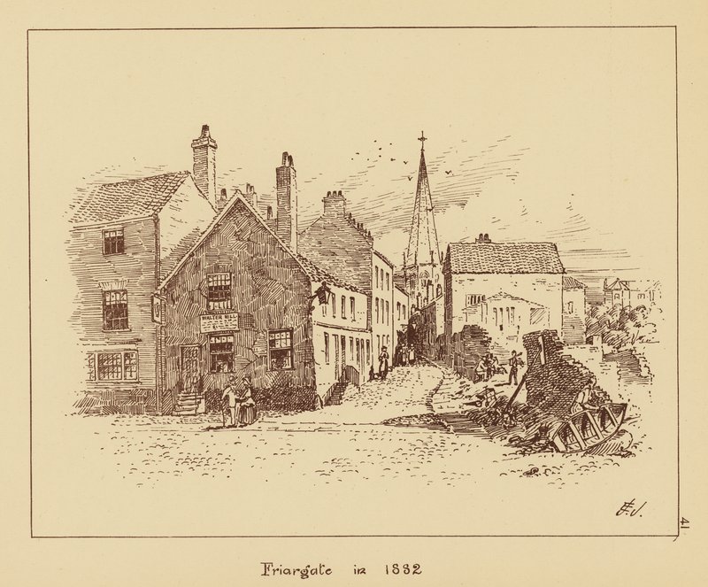Friargate 1882-ben (litográfia) alkotó: English School