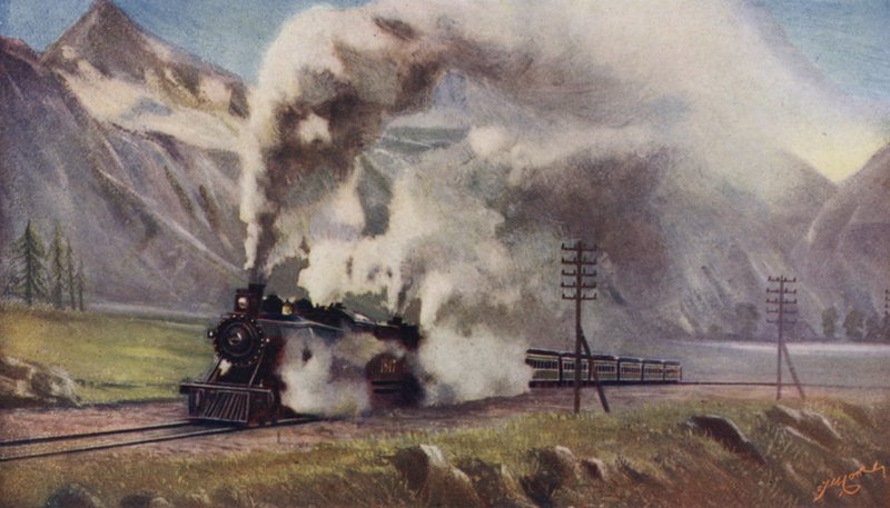 Az Atlanti-óceántól a Csendes-óceánig a Sziklás-hegységen áthaladó Imperial Limited Express ? alkotó: English School
