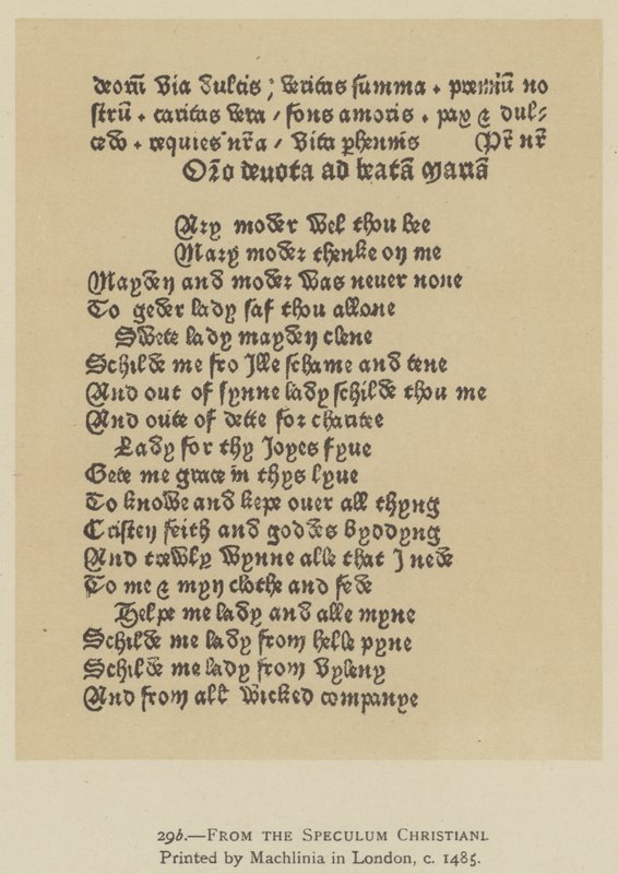 A londoni Machlinia által kinyomtatott Speculum Christianiból, 1485 körül (litho) alkotó: English School
