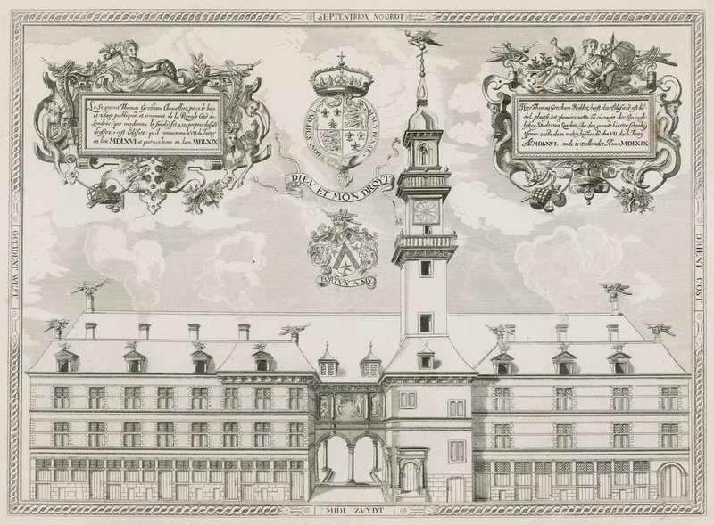 A londoni Royal Exchange homlokzata alkotó: English School