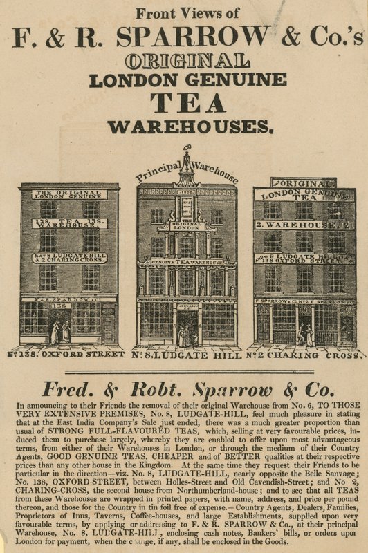 Fred & Robert Sparrow & Cos raktárak elölnézete alkotó: English School