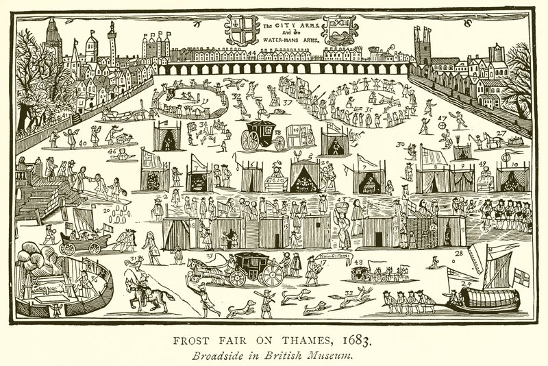 Fagyvásár a Temzén, 1683 alkotó: English School