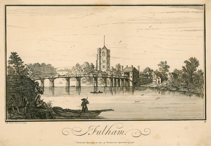 Fulham Bridge, Fulham, London alkotó: English School