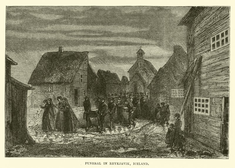 Temetés Reykjavikban, Izlandon alkotó: English School