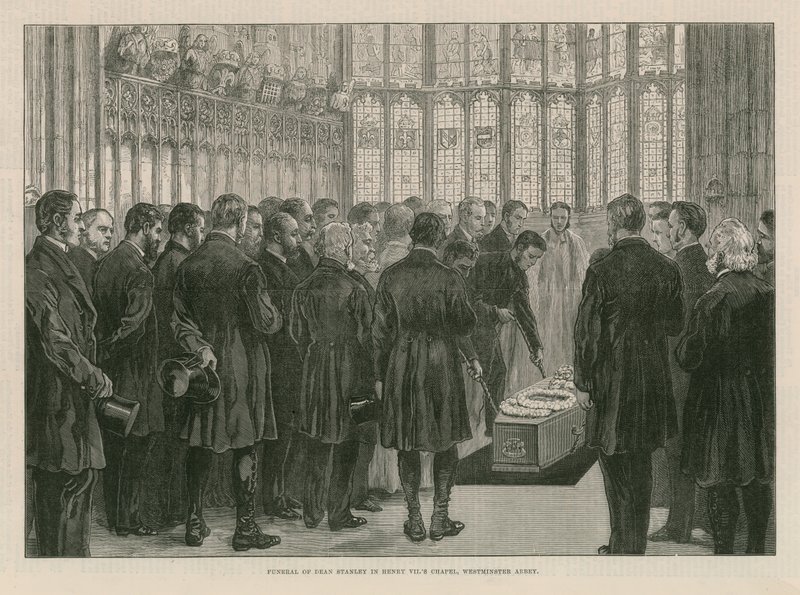 Stanley dékán temetése a VII. Henrik kápolnában alkotó: English School