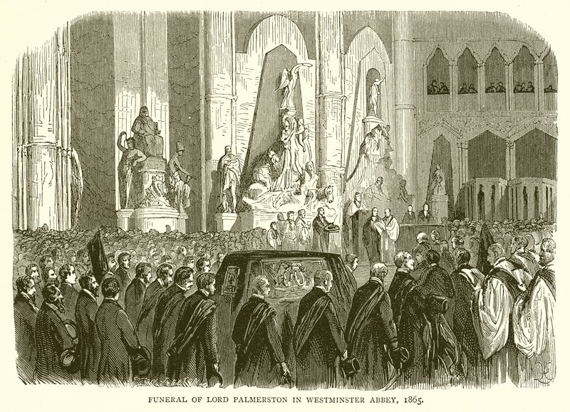 Lord Palmerston temetése a Westminster Abbeyben, 1865 alkotó: English School