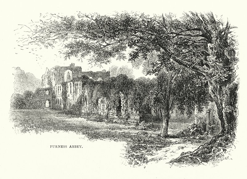 Furness Abbey (metszet) alkotó: English School