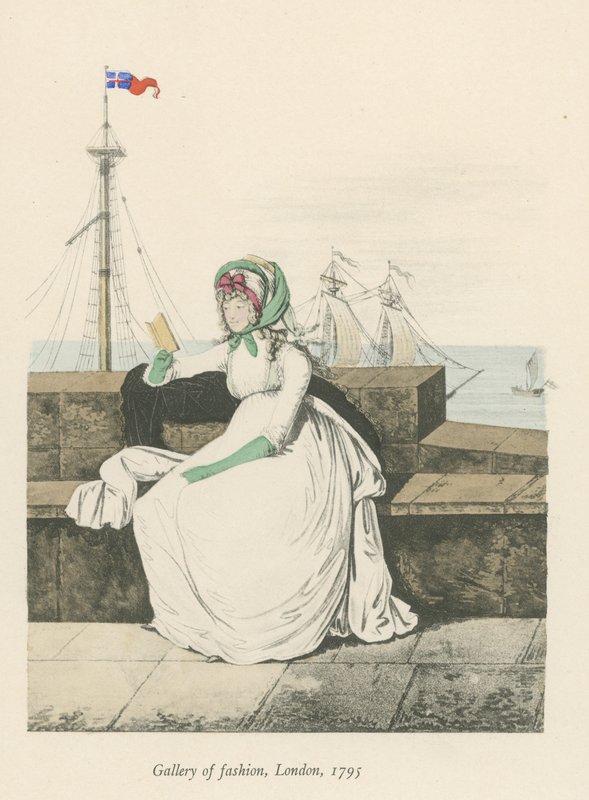 Divatgaléria, London, 1795 alkotó: English School