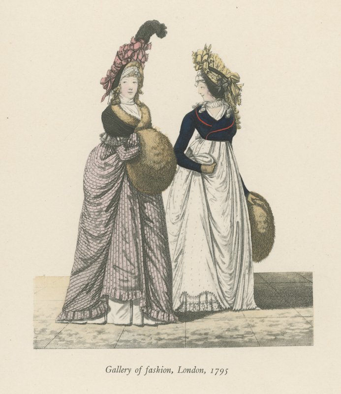 Divatgaléria, London, 1795 alkotó: English School