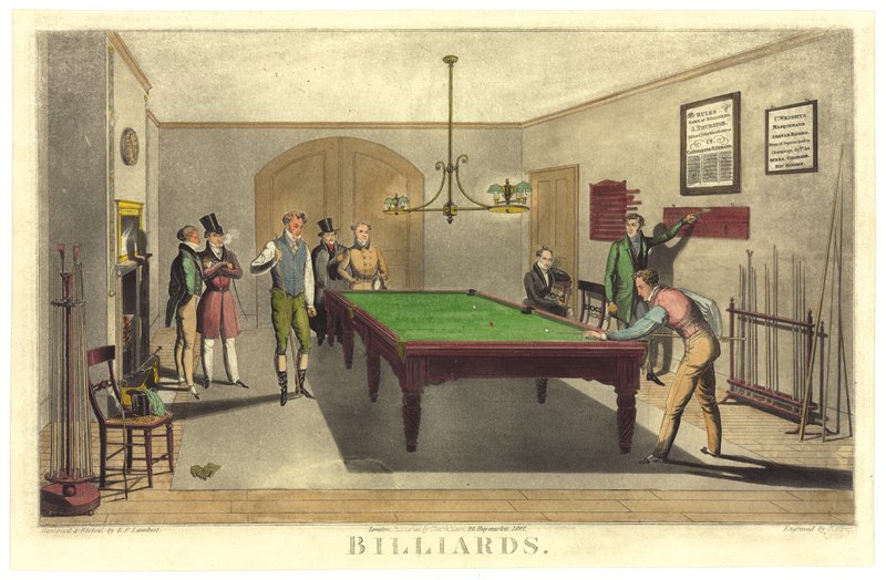 Biliárdjáték, 1827 alkotó: English School