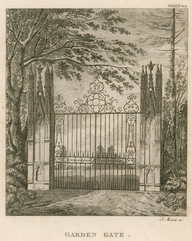 Kertkapu Strawberry Hill-nél, Twickenham, London alkotó: English School