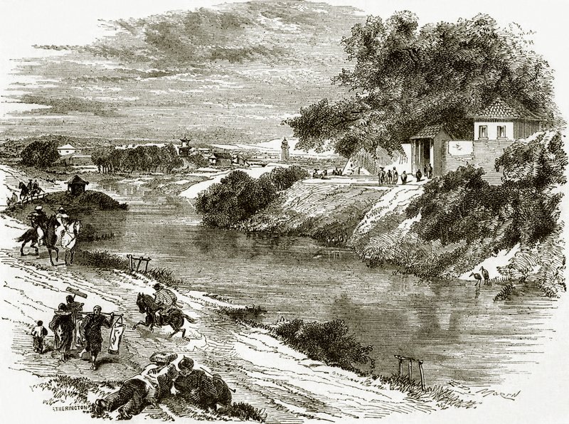 A japán császár kertje Yeddóban alkotó: English School